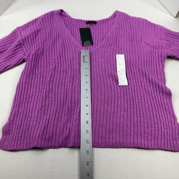 Wild Fable Women's Size XL Pull Over Crop Sweater Purple New With Tags - Picture 11 of 15